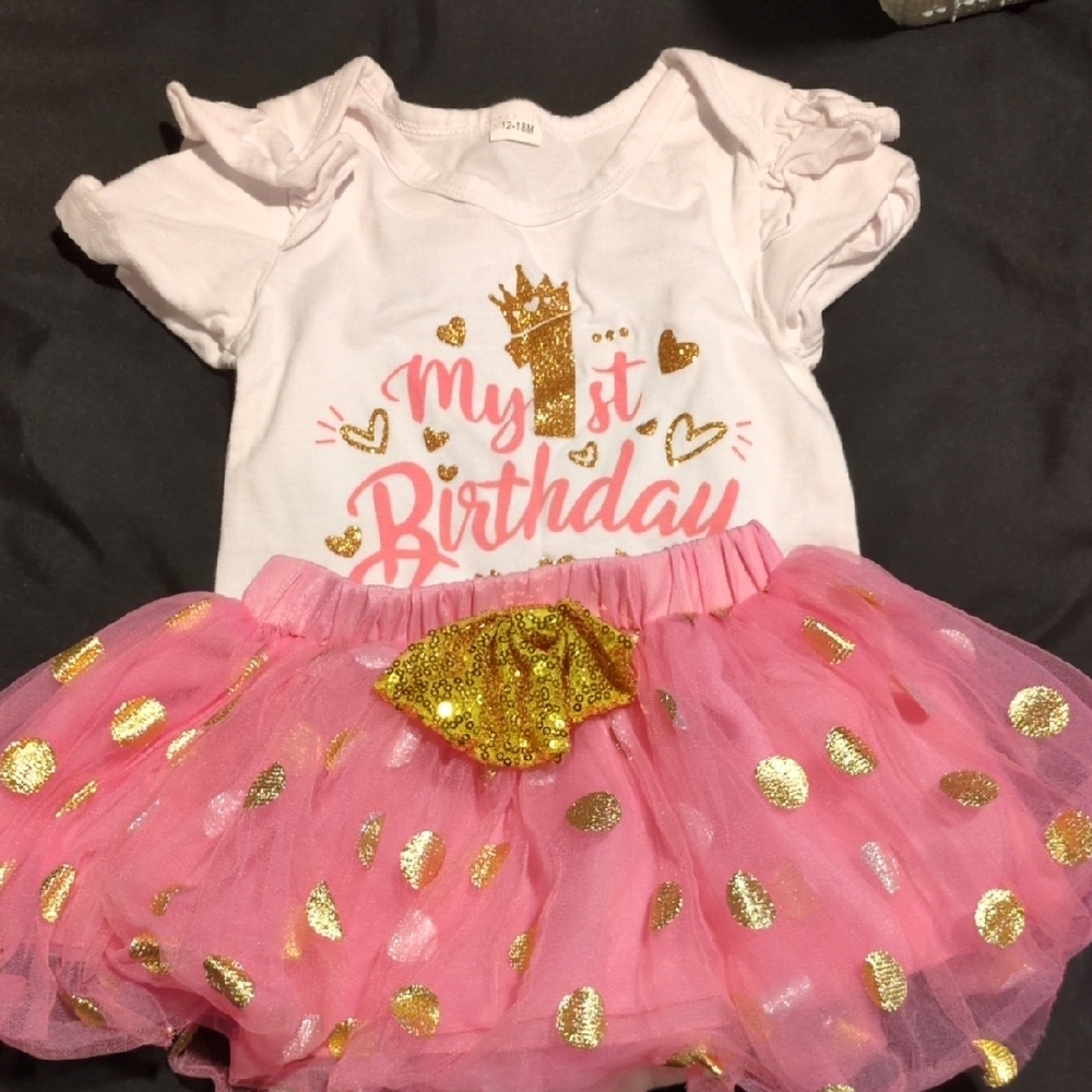 Pink and Gold Birthday Outfit